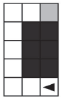 <p>What would the algorithm be to navigate the robot above through its course to reach its goal, the gray square?</p>