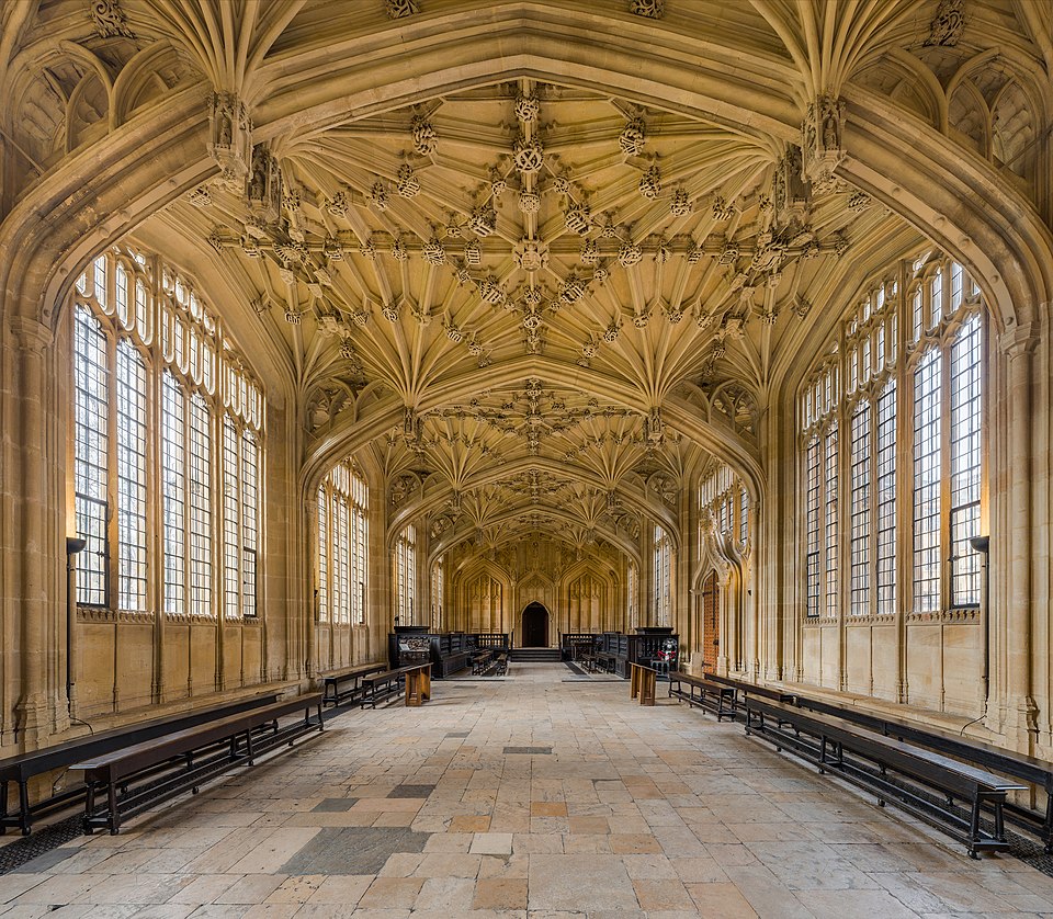 <ul><li><p>Located at the University of Oxford</p></li><li><p>Represented the English Perpendicular Gothic style, with its extremely intricate vaulting </p></li></ul><p></p>