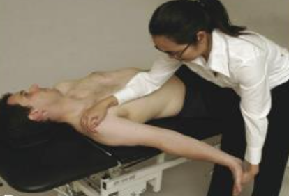 <p>shoulder: depression and abduction (10), <strong>ER</strong></p><p>elbow: extension</p><p>forearm: supination </p><p>Wrist: extension</p><p>finger: extension</p>