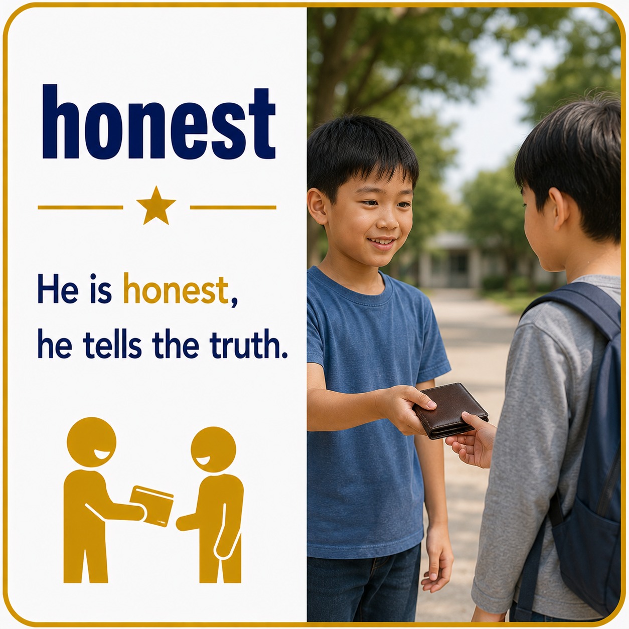 <p>HONEST</p>