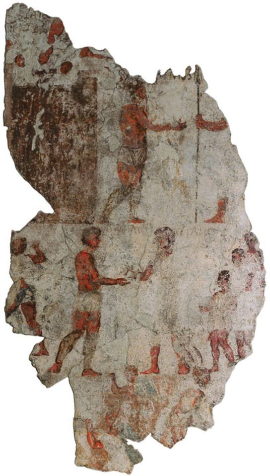 <p><span>homes and tombs, e.g. Esquiline Tomb Painting. Late 4th or early 3rd century BCE</span></p>