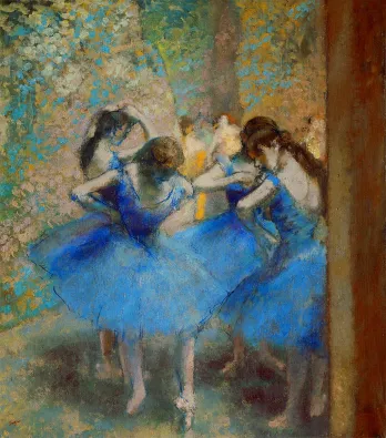 <p>Dancers in Blue - 1890 </p>