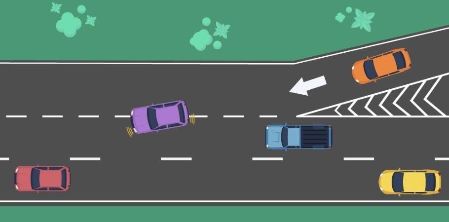 <p>what is the purpose of the right most lane in this image </p>