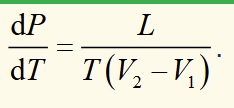 <p>Clausius-Clapeyron equation</p>