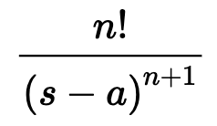 <p>F(s) = L { f(t) }</p>