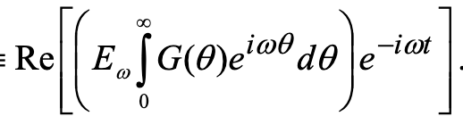 <p>The term in parenthesis is P<sub>ω</sub> and θ = t - t’</p>