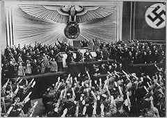 <p>German political party led by Adolf Hitler, emphasizing nationalism, racism, and war. When Hitler became chancellor of Germany in 1933, this party became the only legal party and an instrument of Hitler's absolute rule.</p>