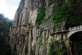 <p>Often used in China, made up of wooden planks fastened into cliff sides</p>