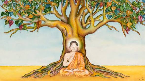 <p><span><span>The Bodhi tree. [Cây Bồ Đề.]</span></span></p>