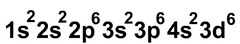 <p>the arrangement of electrons in an atom</p>
