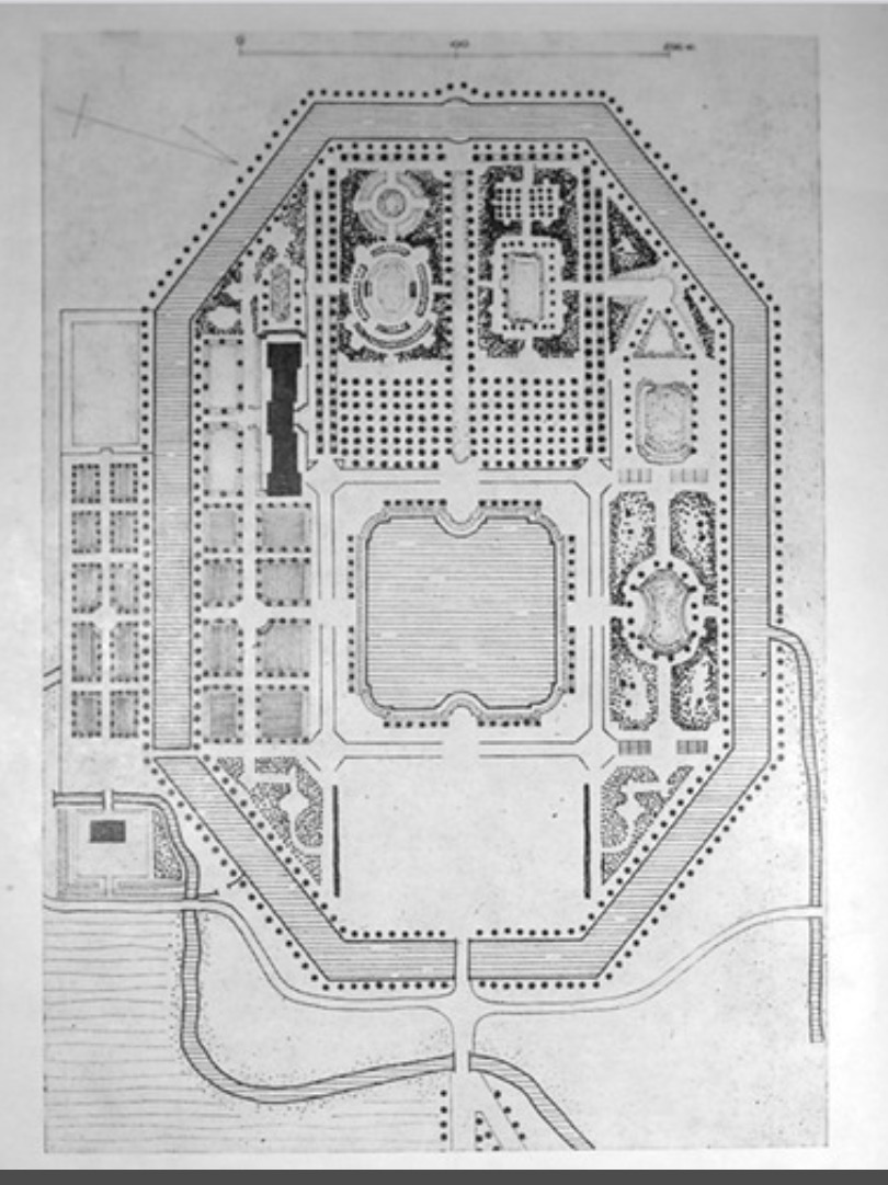 <p>Łańcut, plan ogrodu letniego</p>