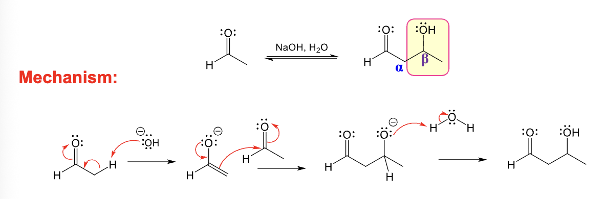 <p>Adol addition occurs:</p><ul><li><p>Two of either the same ketone or aldehyde react together</p></li></ul><p>or</p><ul><li><p>Two different aldehydes and/or ketones are crossed</p></li></ul><p></p>