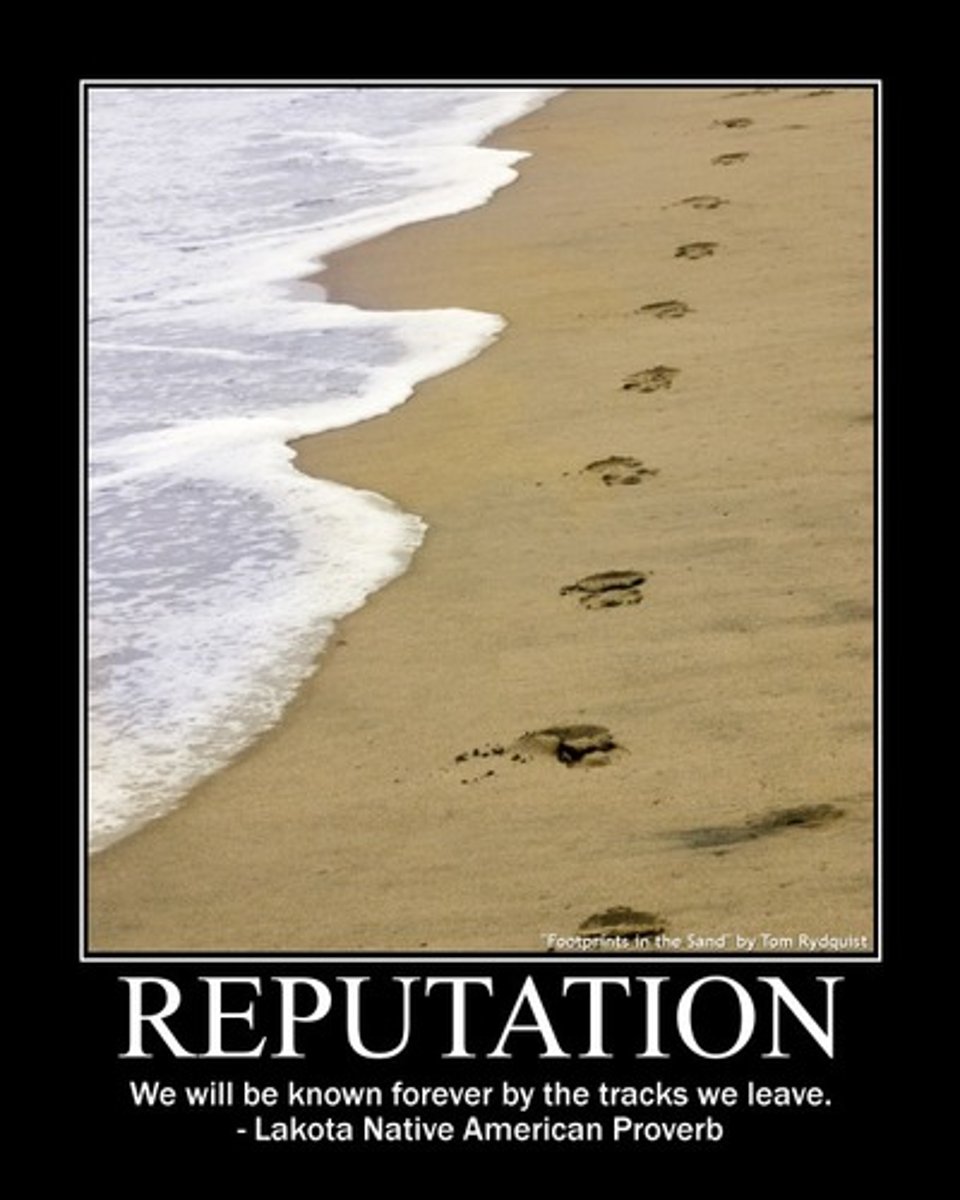 <p>to have a good or bad reputation</p>