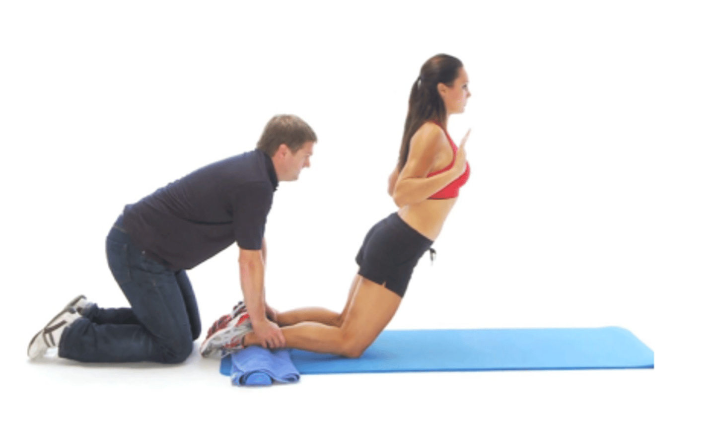 <p>An exercise that strengthens the hamstring muscle and can reduce the likelihood of hamstring tears.</p>