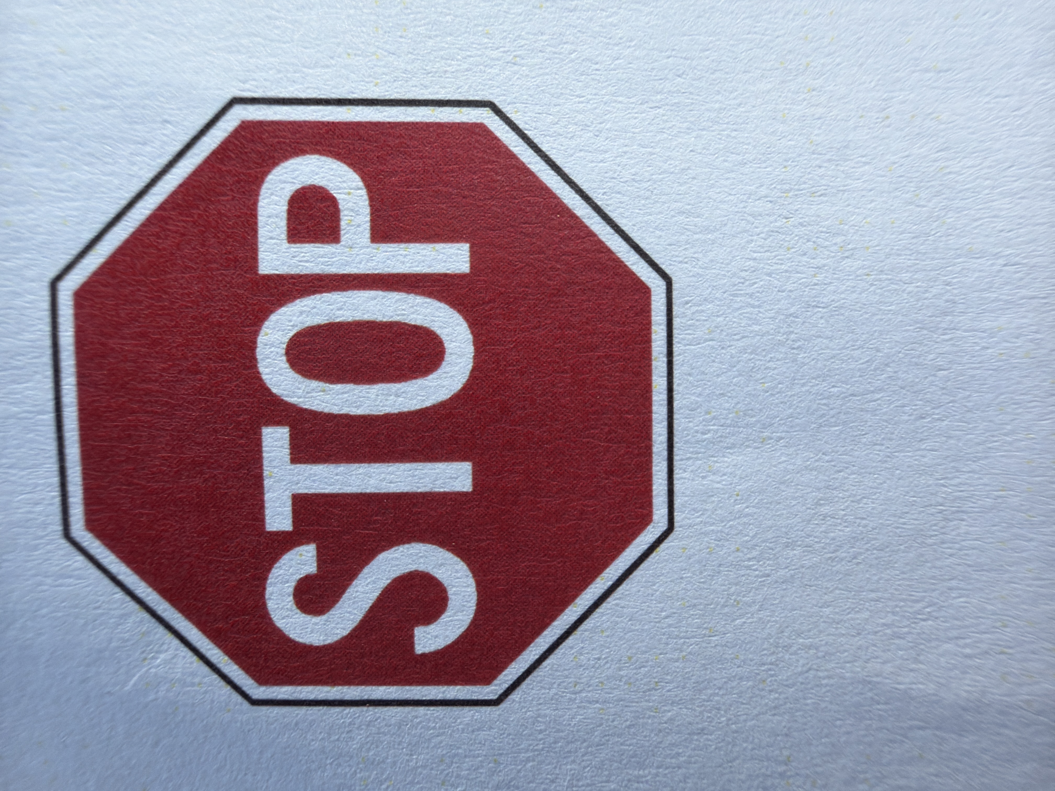 <p>What does the stop sign symbolize?</p>