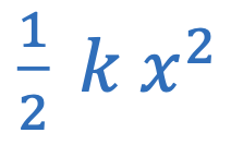<p>k = Spring constant</p><p>x = Displacement</p>