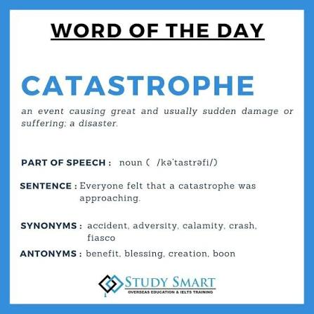 <p>Catastrophe (n)</p>