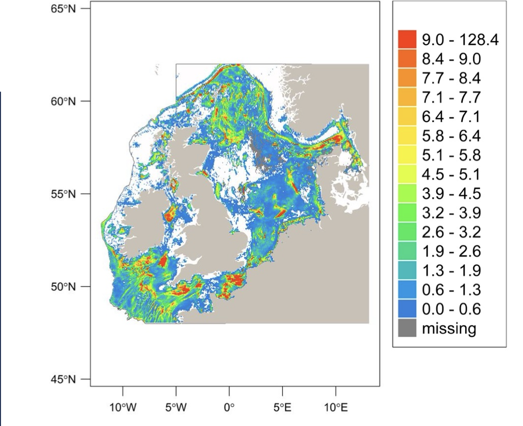 <p>Swept area ratio map</p>