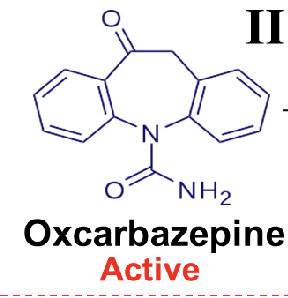 <ul><li><p>less potent with less serious SE due to absence of epoxide or iminoquinone metabolites</p></li><li><p>keto group in 10 position</p></li></ul><p></p>