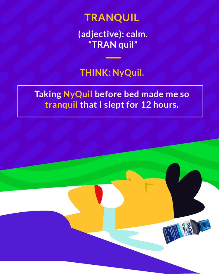 <p>peaceful, calm</p><p>(adj.) calm</p>