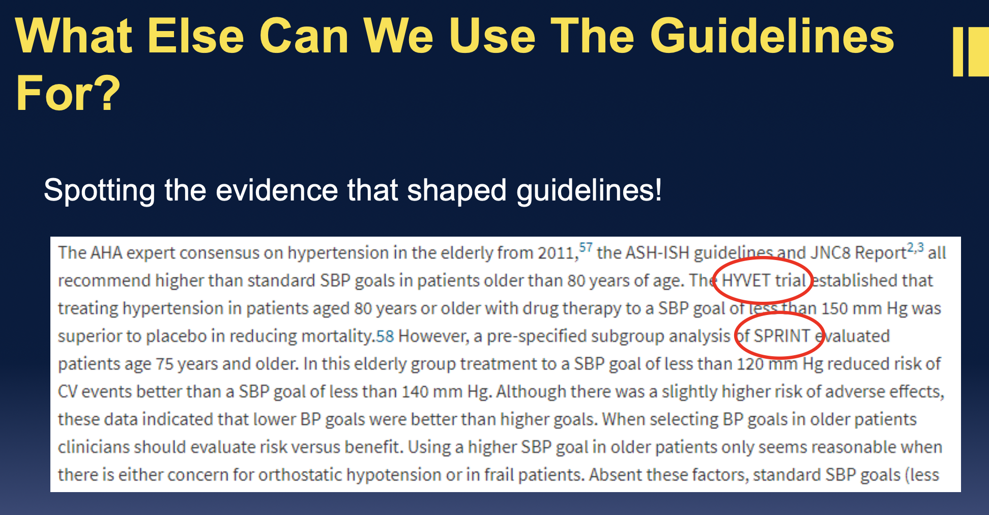 <p>Finding trials to support recommendations!</p>