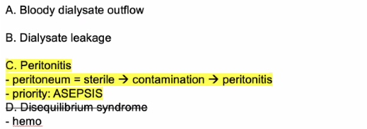 <p>C. Peritonitis </p>
