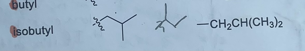 <p>-CH<sub>2</sub>CH(CH<sub>3</sub>)<sub>2</sub></p>
