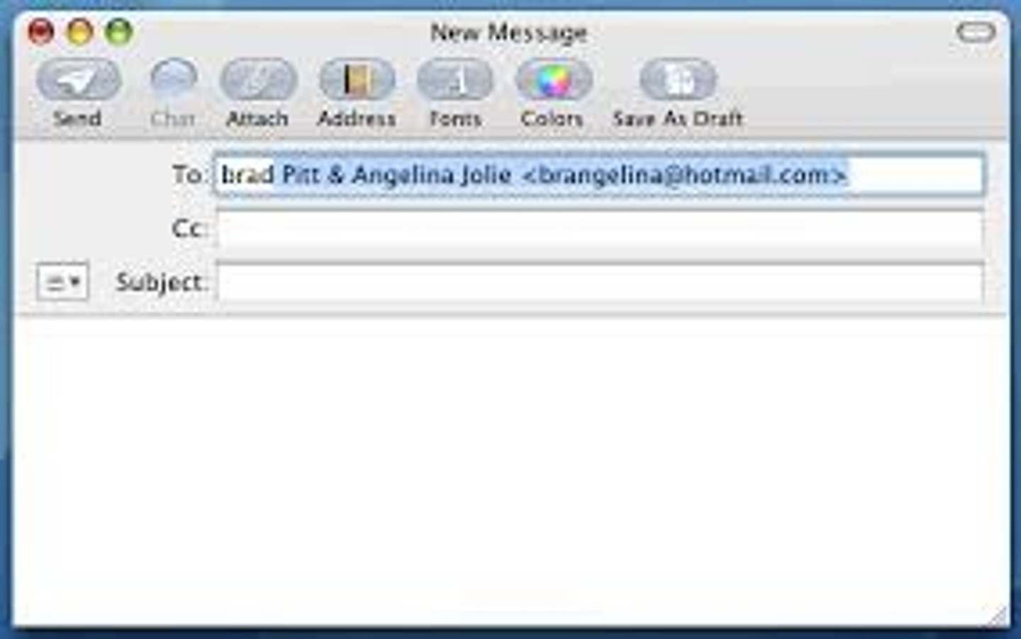 <p>email address</p>