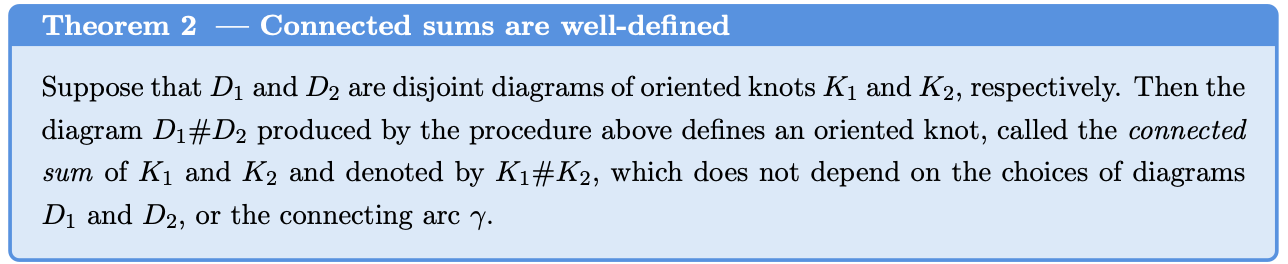 <p></p><p><em>The connected sum DOES depend on the orientations on K1 and K2</em></p>