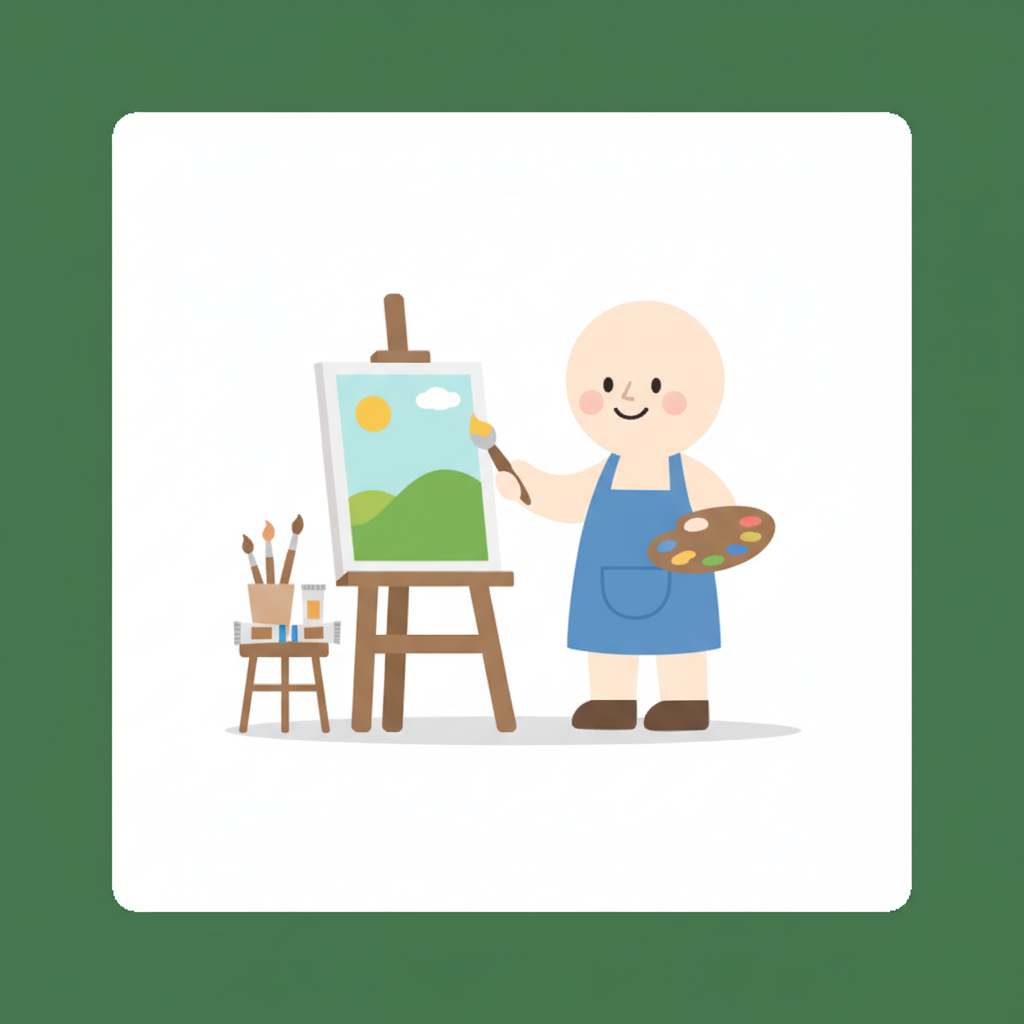 <p>bức tranh (vẽ tranh)<br><br>えをかきます。</p>