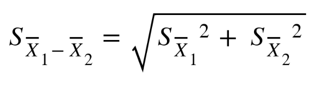 <p><strong>Use if they already tell you the standard errors.</strong> </p><p>They'll say something like:</p><p> </p><ul><li><p>Group 1: S<sub>X̄</sub>=2.1</p></li><li><p>Group 2: S<sub>X̄</sub>=1.7</p></li></ul><p> </p><p>No standard deviations. No raw scores.</p><p></p><p>(The <strong>standard error of each sample mean) </strong></p>