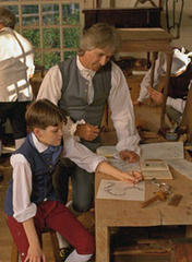 <p>A person who works for another in order to learn a trade</p>