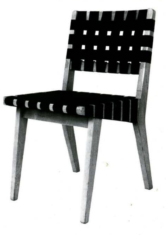 <p><strong>Jens Risom, Chair, birch and cotton webbing,</strong></p>