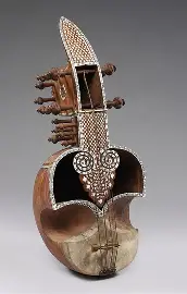 <ul><li><p>small upright fiddle</p></li><li><p>up to 30 strings</p></li><li><p>“Logari Medley”</p></li></ul><p></p>