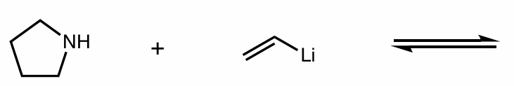 <ol><li><p>Find the product of this reaction</p></li><li><p>Which side does equilibrium go to? </p></li></ol><ul><li><p>hint: organometallic compounds</p></li></ul><p></p>