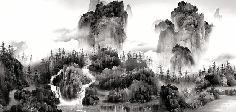 <p>Yang Yongliang, <em>View of Tide</em>, 2008</p>