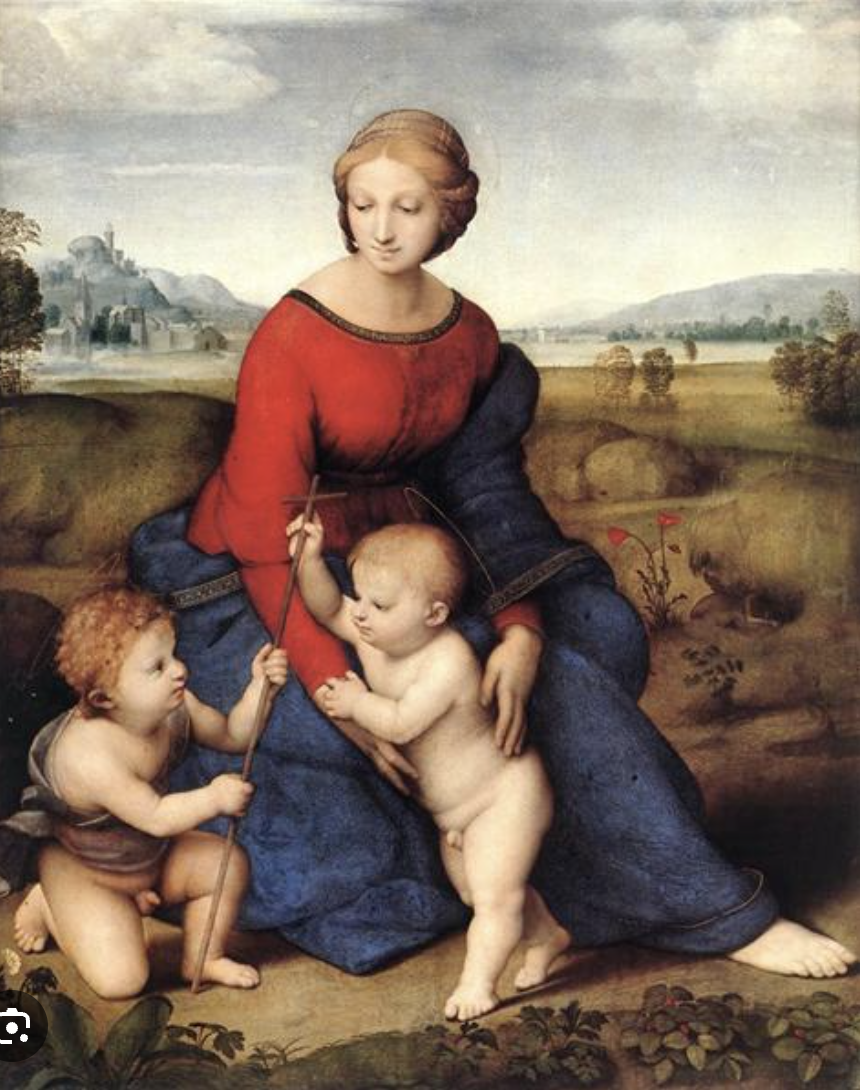 <p>Raphael “Madonna of the Meadow” (1506) </p>