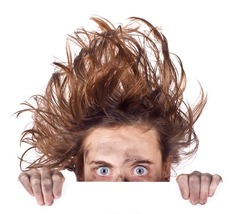 <p>bù xù tóc rối</p><p> = dishevelled</p>