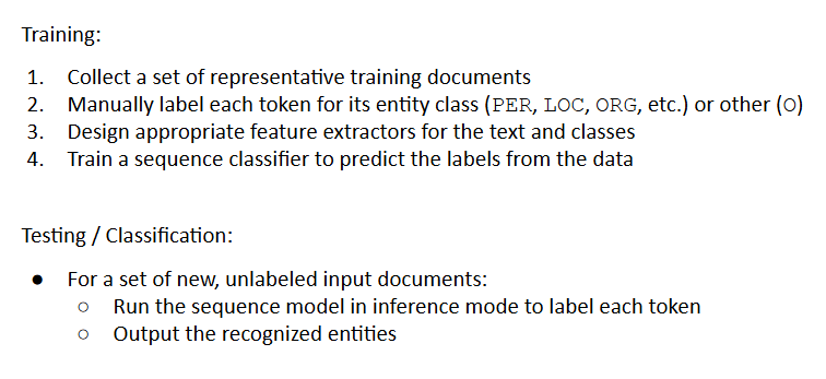 <p><span style="background-color: transparent;">The goal:Identify named entities in a document and tag them with a type</span></p><p></p>