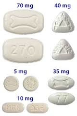<p>Alendronate</p><p>Biphosphonate </p><p>Prevents osteoporosis</p>