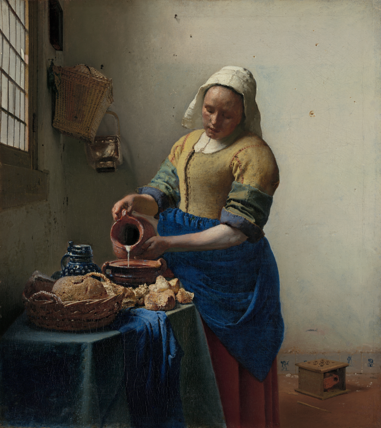 <p><span style="background-color: transparent;">Het Melkmeisje, <strong>The Milkmaid</strong>, <em>Johannes Vermeer&nbsp; </em>(Protestant Baroque)</span></p>