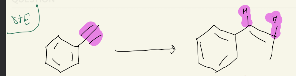 <p>Reduction of Alkynes</p><p>Cis Alkene</p>