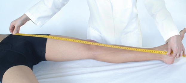 <p>Where do you measure for a leg length discrepancy test?</p>