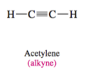 <p>contain at least one C- triple bond</p>