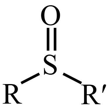 <p>sulfur connected to an oxygen</p>
