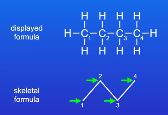 <p>There is a carbon atom at either end, and one at each connection point.</p>