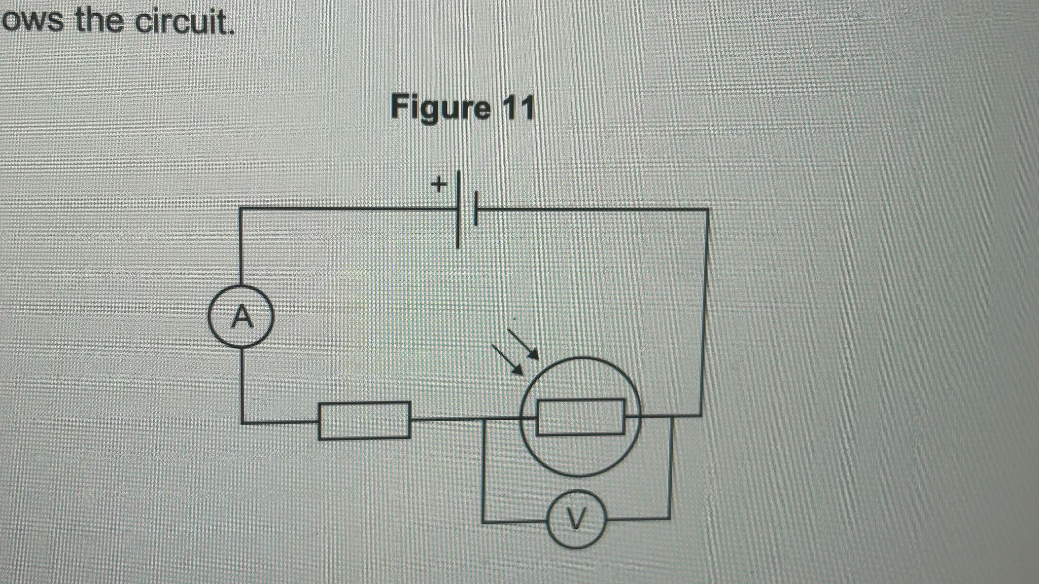 <p>Explain how the readings on both meters change when the environmental conditions change</p>