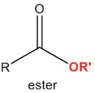 <p>ester + H2O, H+ ————></p>
