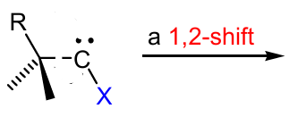 <p>Show a carbene rearrangement reaction</p>