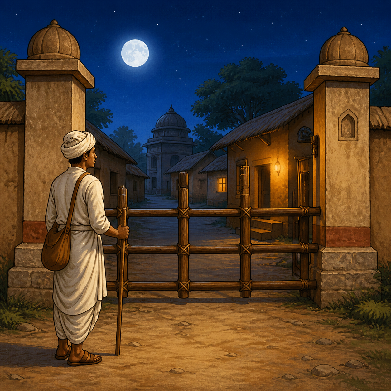 <p>In villages and towns</p>